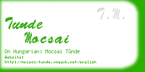 tunde mocsai business card